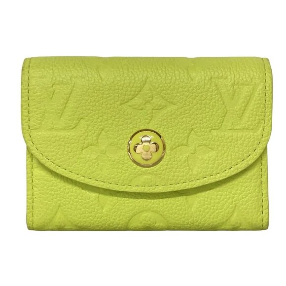 Auth LOUIS VUITTON Rosalie Coin Purse M14506 zesty lime Monogram Empreinte - - Picture 1 of 12